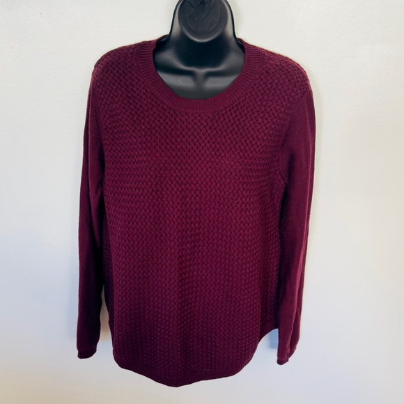 Lety & Me Sweaters - Elegant Maroon Crew Neck Sweater‎
